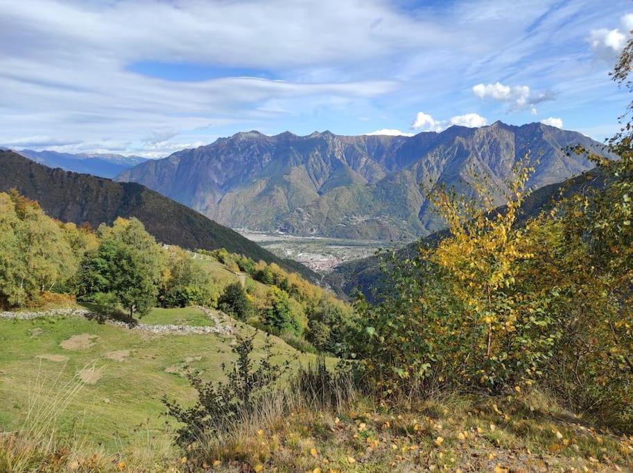 Casa Del Cios Calda E Intima Casetta Immersa Nel Verde Delle Montagne Alpe Basciumo Exterior foto